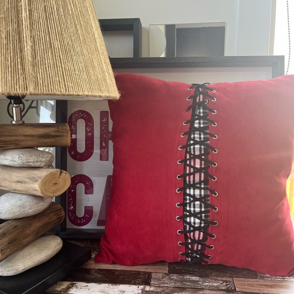 Fall Christmas plaid pillow - Picture 2 of 2